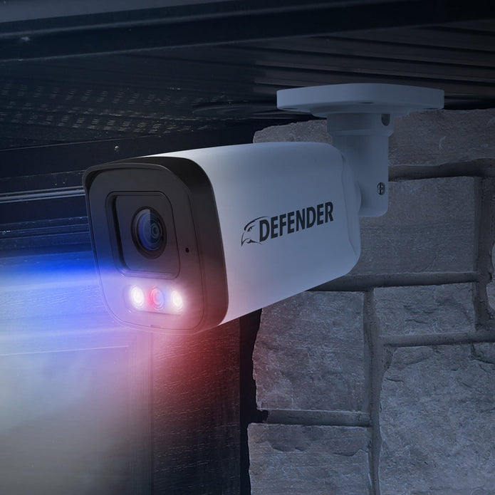Defender AI POWERED Sentinel 4K Ultra HD Wired 8 Channel PoE NVR Security System with 6 Metal Cameras with 1 TB HDD