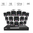Defender AI POWERED Sentinel 4K Ultra HD Wired 16 Channel PoE NVR Security System with 16 Metal Cameras with 12 TB HDD