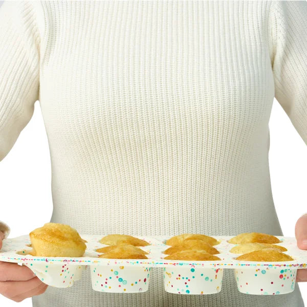 Trudeau Dotfetti - Silicone Muffin Trays, 2 pack