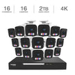 Defender AI POWERED Sentinel 4K Ultra HD Wired 16 Channel PoE NVR Security System with 16 Metal Cameras with 2 TB HDD