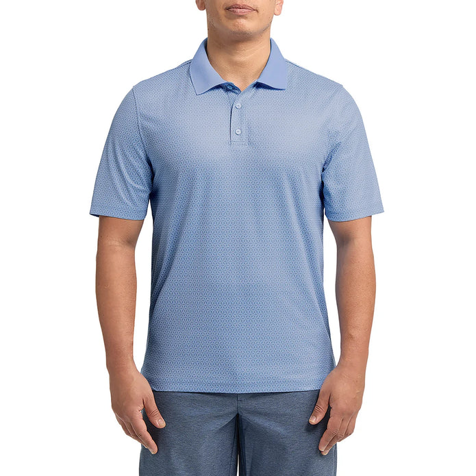 Sunice Men’s Short Sleeve Printed Textured Polo