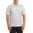 Sunice Men’s Short Sleeve Printed Textured Polo