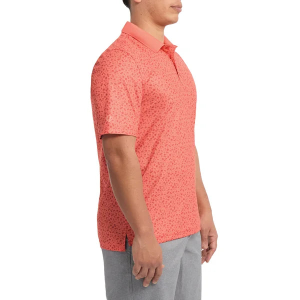 Sunice Men’s Short Sleeve Printed Textured Polo