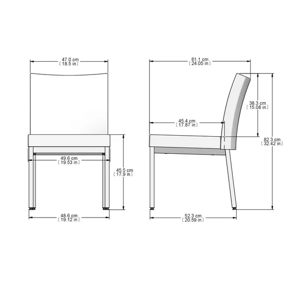 Amisco Drift Fabric Dining Chair, 2-pack