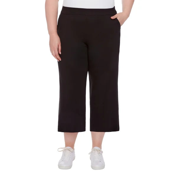 S.C. & CO. Women’s Pull-on Knit Ponte Crop Gaucho