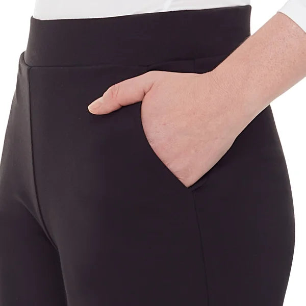 S.C. & CO. Women’s Pull-on Knit Ponte Crop Gaucho