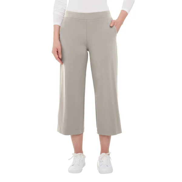 S.C. & CO. Women’s Pull-on Knit Ponte Crop Gaucho