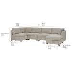 Thomasville Tisdale 6-piece Fabric Sectional with Storage Ottoman