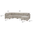 Thomasville Tisdale 6-piece Fabric Sectional with Storage Ottoman