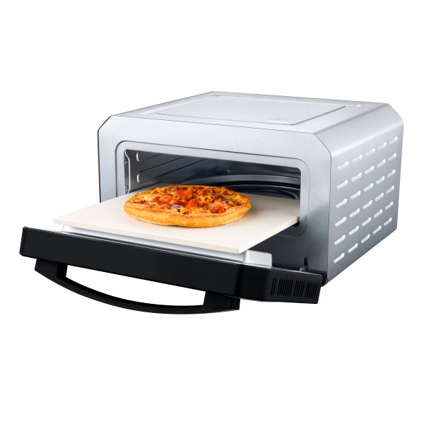 Culinary Chef High Temperature Indoor Pizza Oven with Digital Screen, Stainless Steel
