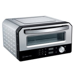 Culinary Chef High Temperature Indoor Pizza Oven with Digital Screen, Stainless Steel