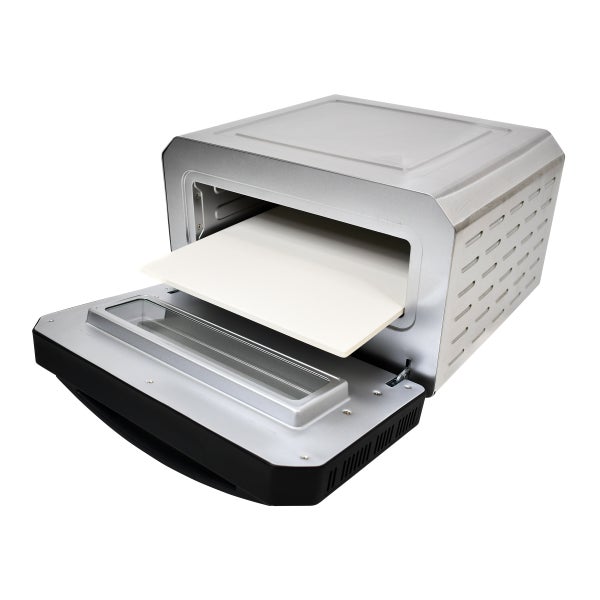 Culinary Chef High Temperature Indoor Pizza Oven with Digital Screen, Stainless Steel