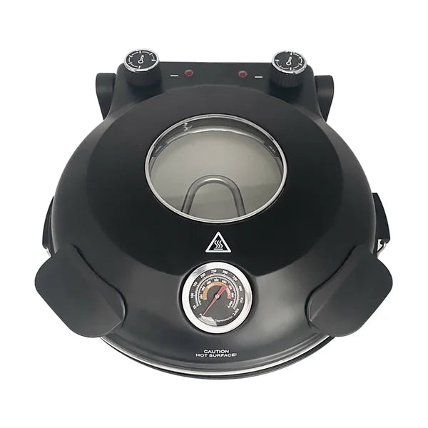 Culinary Chef Electric 12 in. Pizza Oven with Adjustable Heat Control and Removable Pizza Stone