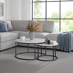 Bayside Furnishings 2-piece Nesting Table Set with Quartz Table Top, 80 cm (31.5 in.) and 52 cm (20.5 in.)