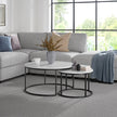 Bayside Furnishings 2-piece Nesting Table Set with Quartz Table Top, 80 cm (31.5 in.) and 52 cm (20.5 in.)