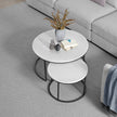 Bayside Furnishings 2-piece Nesting Table Set with Quartz Table Top, 80 cm (31.5 in.) and 52 cm (20.5 in.)