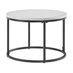 Bayside Furnishings 2-piece Nesting Table Set with Quartz Table Top, 80 cm (31.5 in.) and 52 cm (20.5 in.)