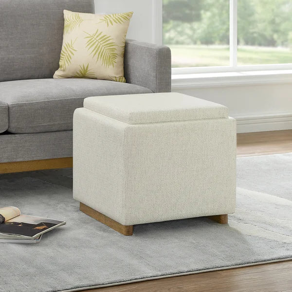 Thomasville Small Fabric Storage Ottoman