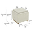 Thomasville Small Fabric Storage Ottoman