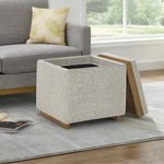 Thomasville Small Fabric Storage Ottoman