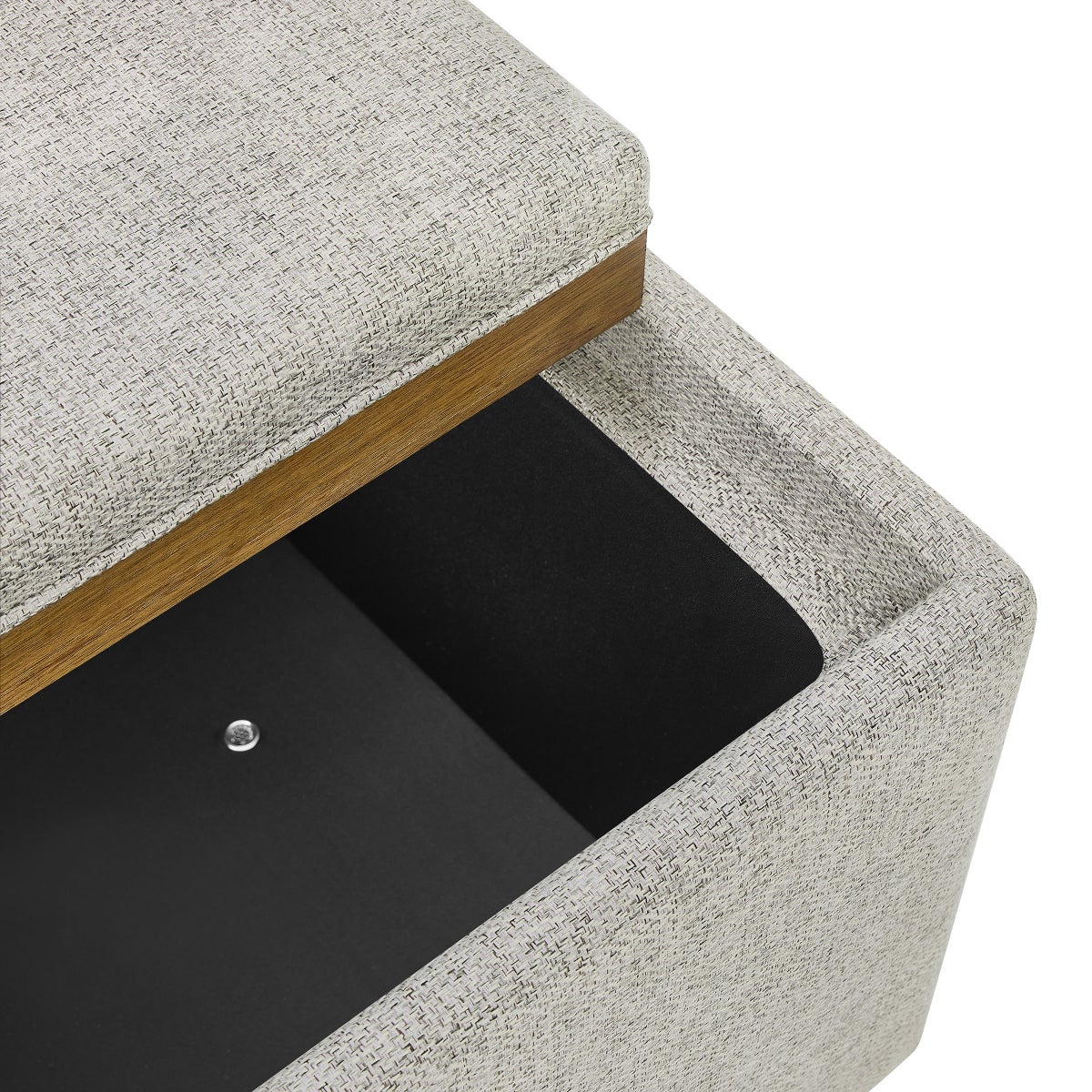 Thomasville Small Fabric Storage Ottoman