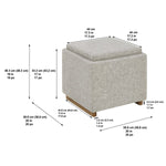 Thomasville Small Fabric Storage Ottoman
