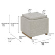 Thomasville Small Fabric Storage Ottoman