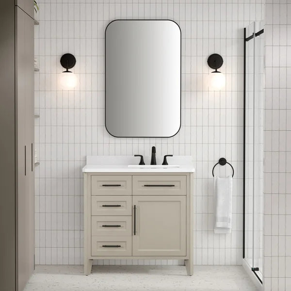 OVE Decors Renfrew Vanity with Quartz Top in Greige