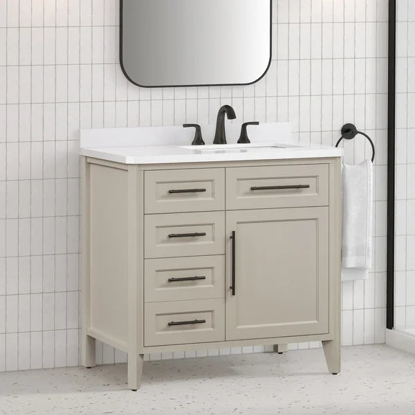 OVE Decors Renfrew Vanity with Quartz Top in Greige