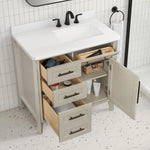 OVE Decors Renfrew Vanity with Quartz Top in Greige