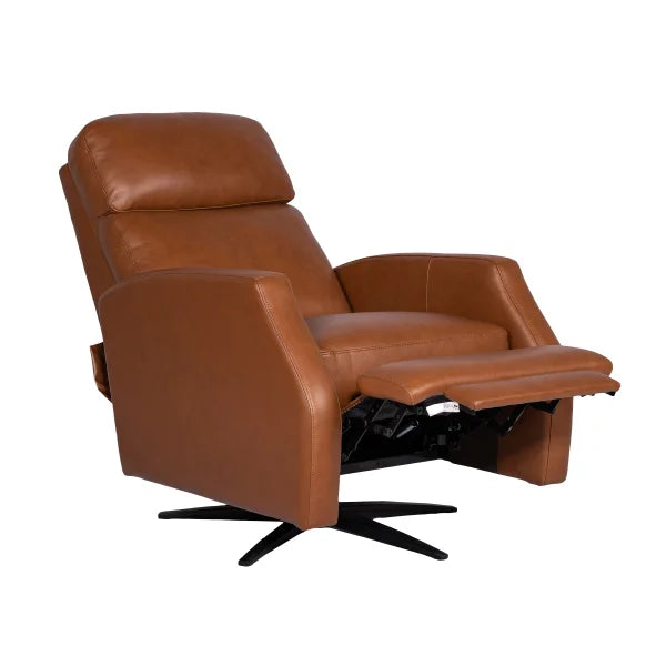 Top-grain Leather Swivel Pushback Recliner