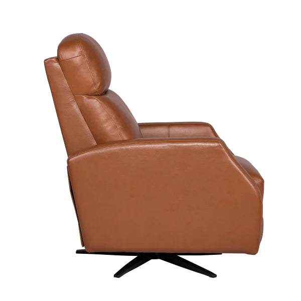Top-grain Leather Swivel Pushback Recliner