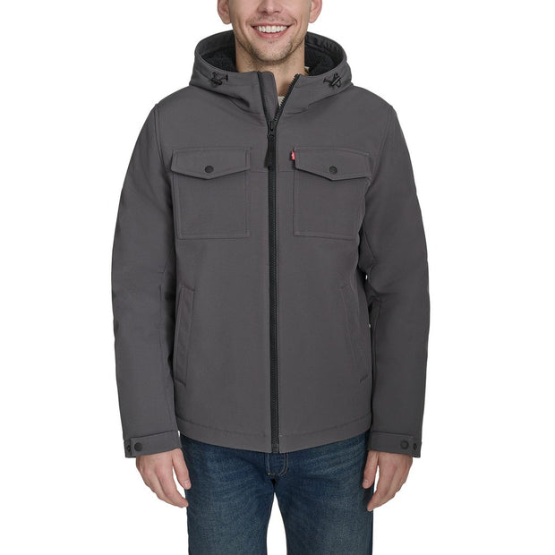 Levi's Men's Fleece Lined Softshell Jacket - Grey