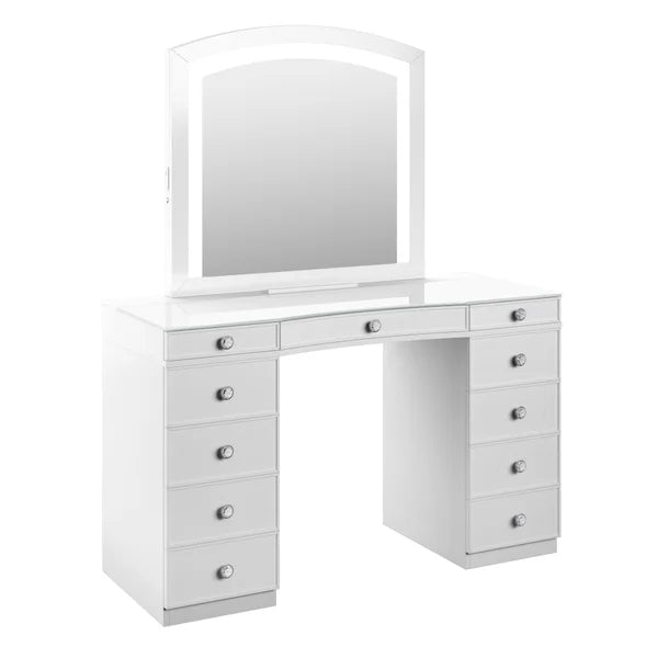 Tresanti Heidi Makeup Table with Adjustable LED Lighted Mirror