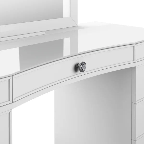 Tresanti Heidi Makeup Table with Adjustable LED Lighted Mirror