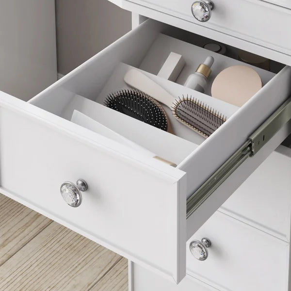 Tresanti Heidi Makeup Table with Adjustable LED Lighted Mirror