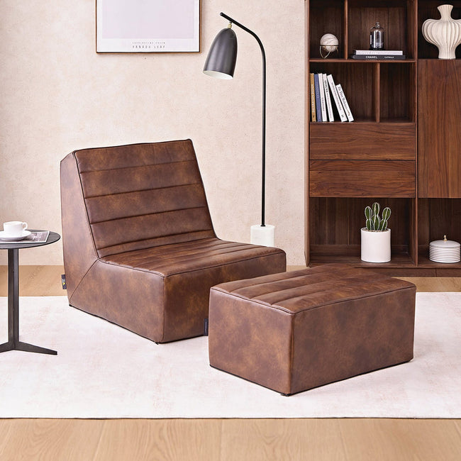 Lounge & Co. Lima Foam Lounge Chair with Ottoman
