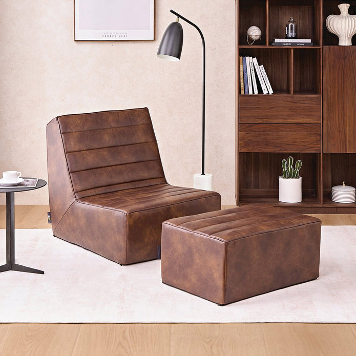 Lounge & Co. Lima Foam Lounge Chair with Ottoman