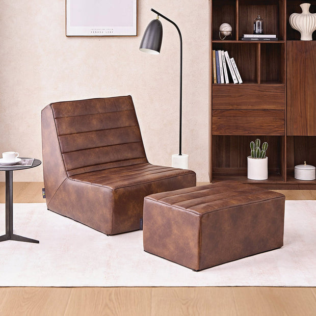 Lounge & Co. Lima Foam Lounge Chair with Ottoman