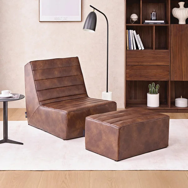 Lounge & Co. Lima Foam Lounge Chair with Ottoman