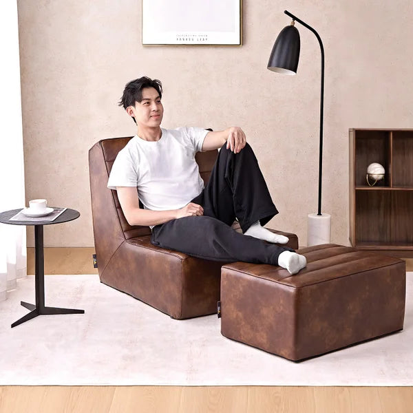 Lounge & Co. Lima Foam Lounge Chair with Ottoman