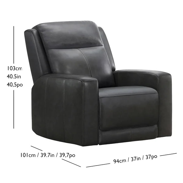 Simon Li – Wren Top-grain Leather Zero Gravity Power Recliner with Power Headrest