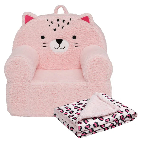 Delta Children Cozee Kid’s Animal Chair with Plush Blanket
