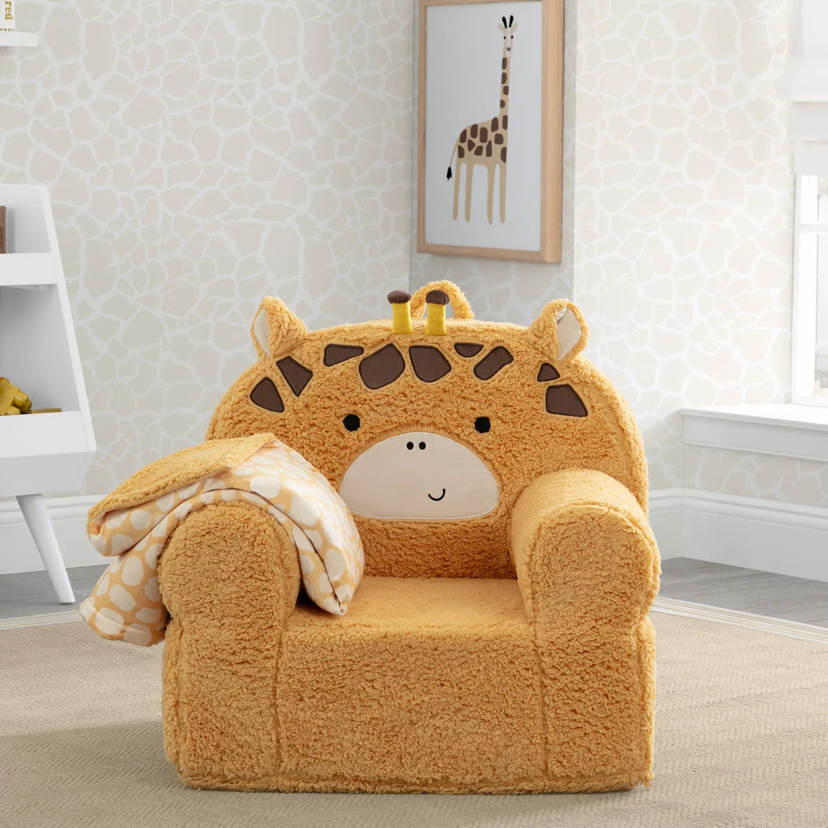 Delta Children Cozee Kid’s Animal Chair with Plush Blanket