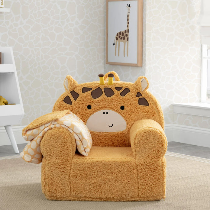 Delta Children Cozee Kid’s Animal Chair with Plush Blanket