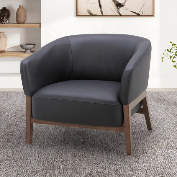 Aiden & Ivy Top-grain Leather Armchair