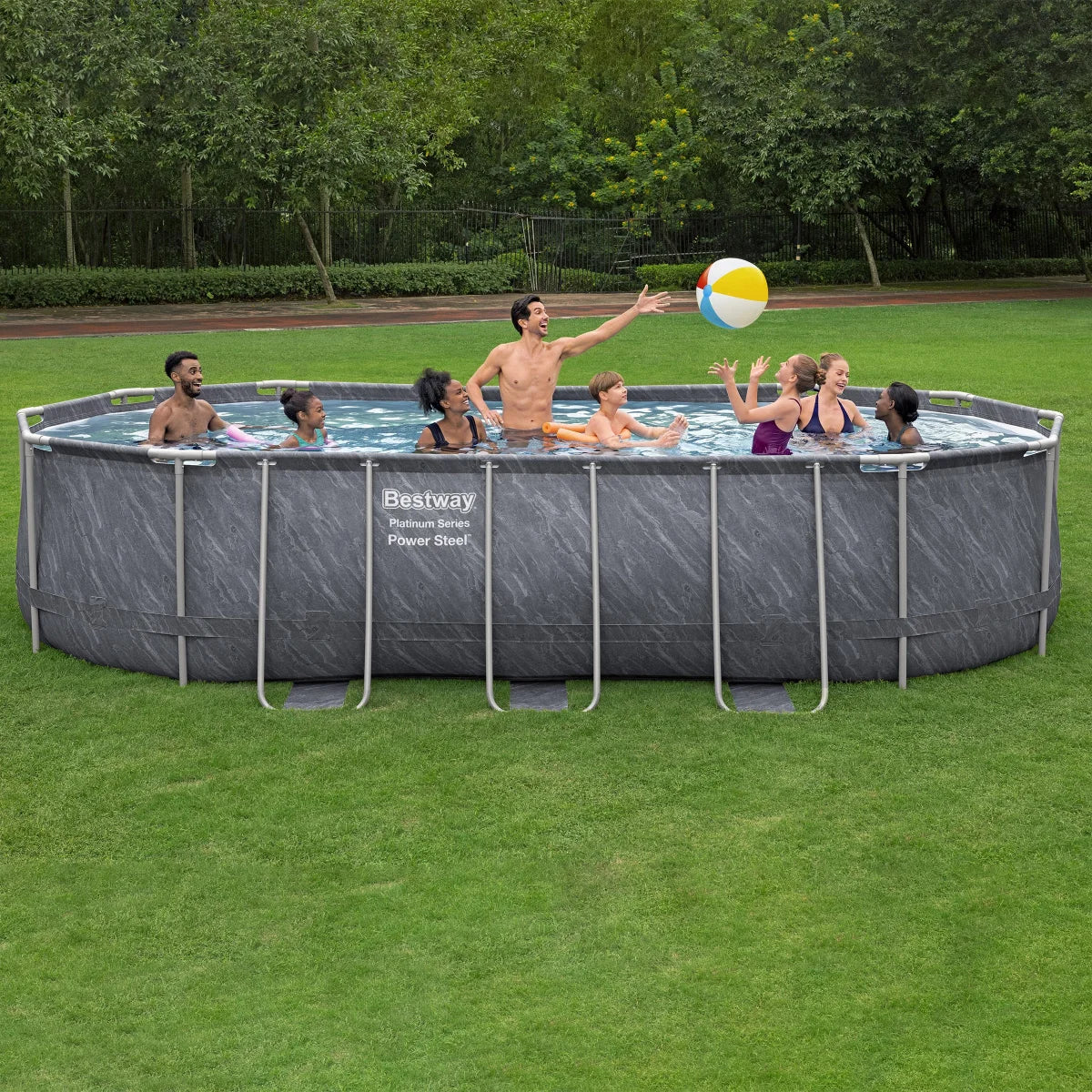 Bestway Platinum Series Power Steel Above Ground Pool Set 6.10 m (20 ft.)