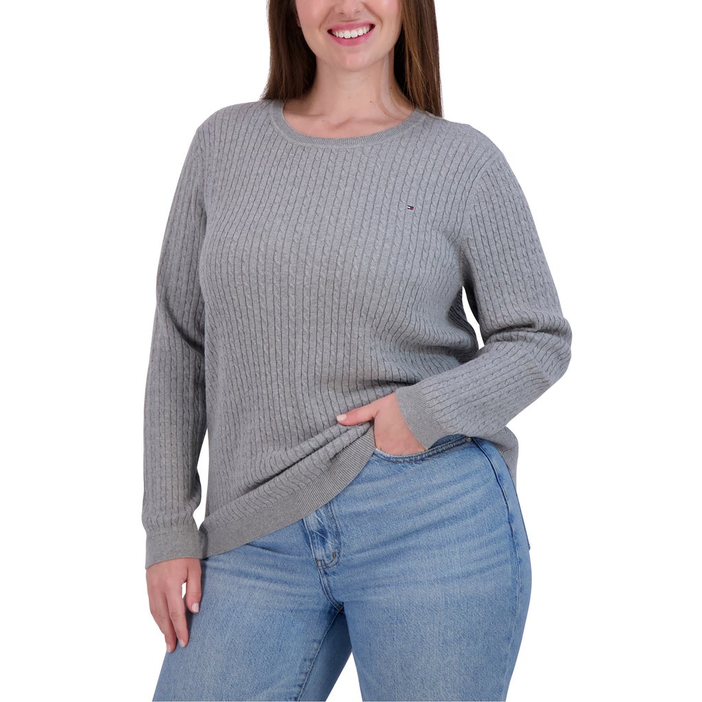 Tommy Hilfiger Women's Long Sleeve Cable Sweater