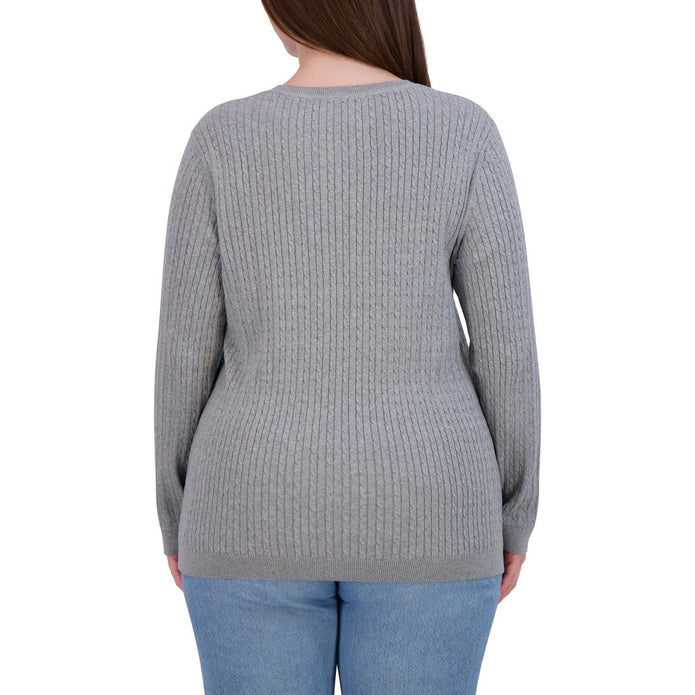 Tommy Hilfiger Women's Long Sleeve Cable Sweater