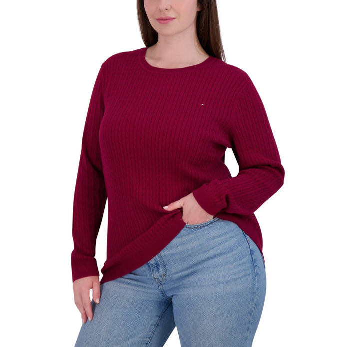 Tommy Hilfiger Women's Long Sleeve Cable Sweater